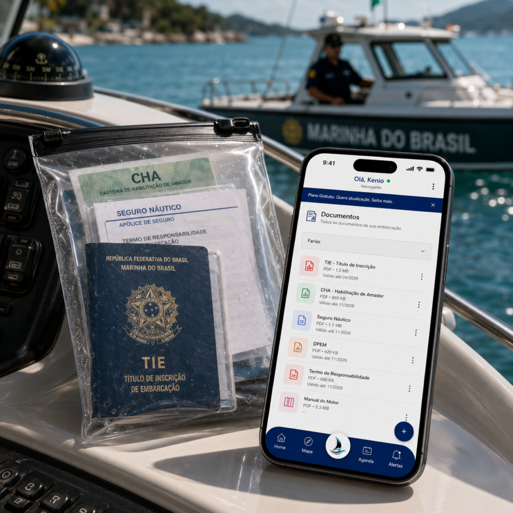 como organizar documentos da embarcação